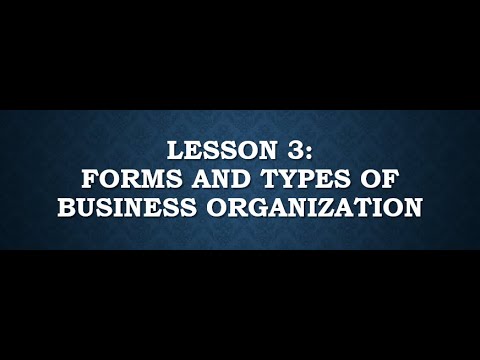 Video: Hva er de ulike formene for virksomhetsorganisasjon?