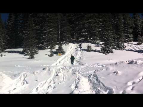 Robert sledding in Colorado