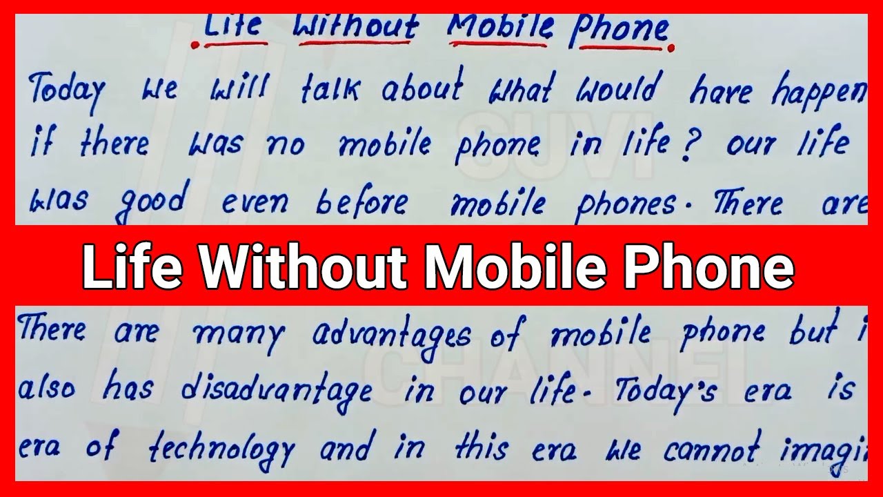 life without phone essay in english