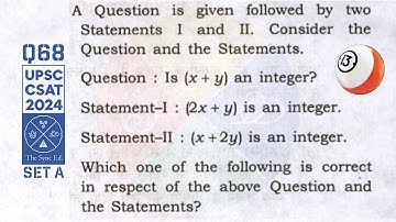 CSAT 2024 Q68: Is (x+y) an integer?