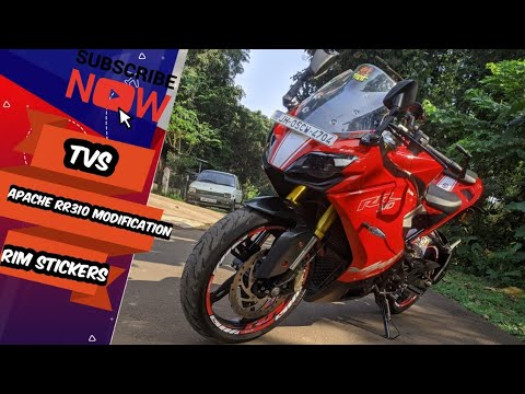 TVS APACHE RR 310 MODIFICATION II TYRE RIM STICKERS - YouTube
