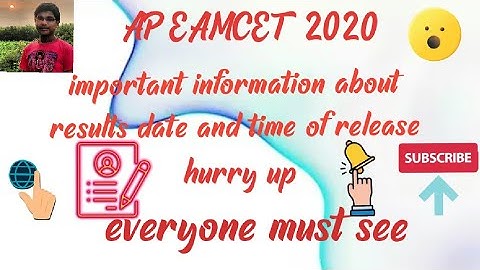 Ap eamcet 2020 results released date and time important information|| don