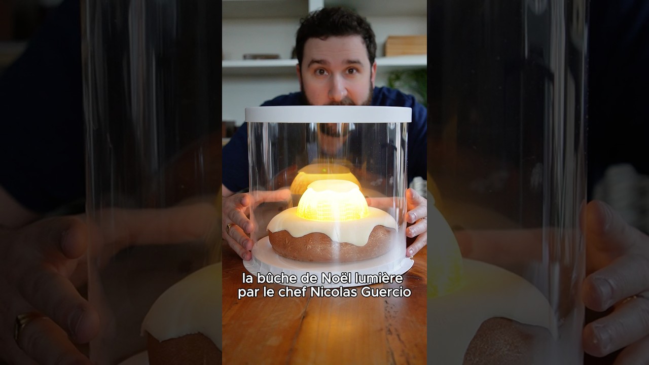 Bûche de Noël Lumière 2025 🕯️ Par le Chef Nicolas Guercio pour le Palace Le Lutetia