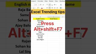 translate Eng to Hindi in ms excel @edumindzone #trending #excel #sorts #viral 🤷👍🙏 screenshot 3