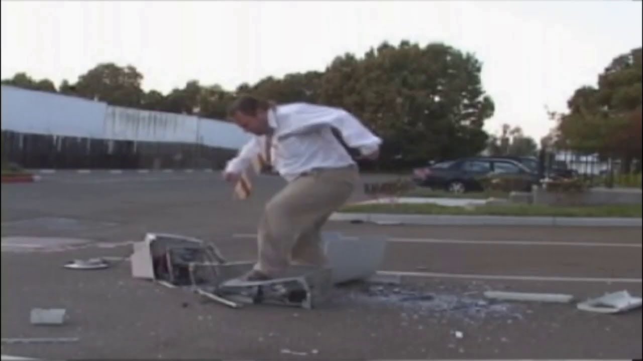 Aggressive Inline Intro Angry Guy Destroys PC - YouTube