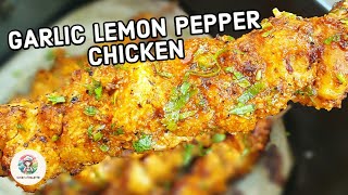 Garlic Lemon Pepper Chicken Skewers In Air Fryer | Easy Healthy Air Fryer Chicken Recipes |