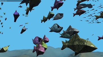 OpenGL CUDA Shoal of fish flocking simulation