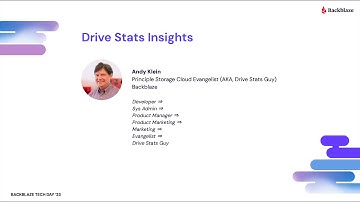 Drive Stats Insights for Backblaze Tech Day 