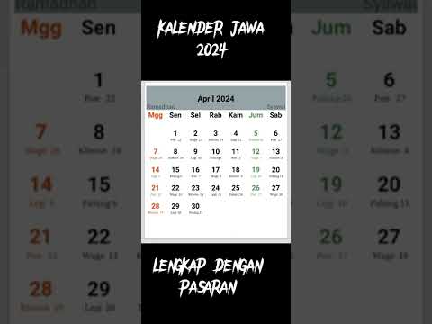 Kalender Jawa 2024 Lengkap Dengan Pasaran