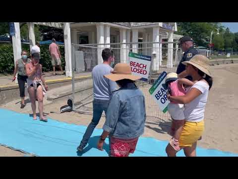 Victoria Beach Closed in Cobourg July 21, 2021