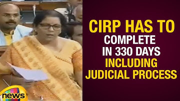 Nirmala Sitaraman Says CIRP Has To Complete In 330 Days Including Judicial Process | Lok Sabha 2019