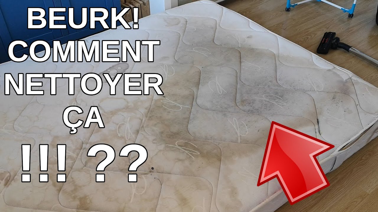 Tache noire qui sent le moisi, sous le matelas, comment nettoyer ça en urgence et à sec? YouTube
