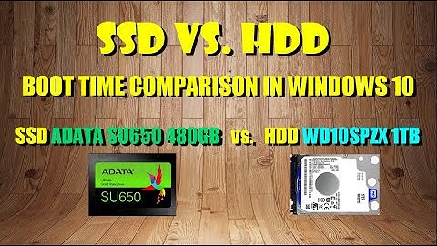 SSD vs. HDD - Boot Time Comparison in Windows 10