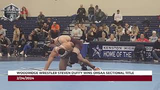 Woodridge Bulldogs Steven Duffy Sectional Title match highlights. He is ranked 2nd in D2 175# Div.