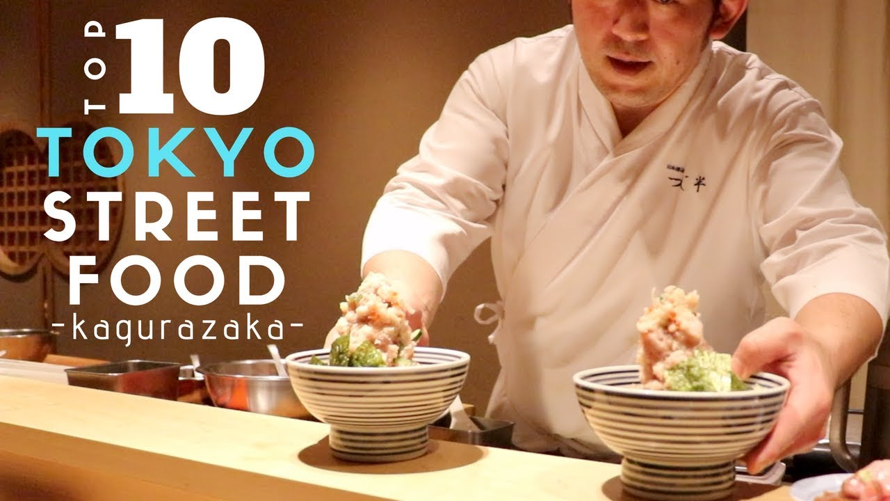 Japanese Street Food Top 10 at Kagurazaka Tokyo | Secret Kaisendon Sashimi Rice Bowl