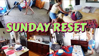 SUNDAY RESET| Cleaning motivation , trashed kitchen & rearrange 2024!