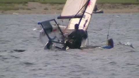 Laser 4000 Dinghy messing about on Coniston Water