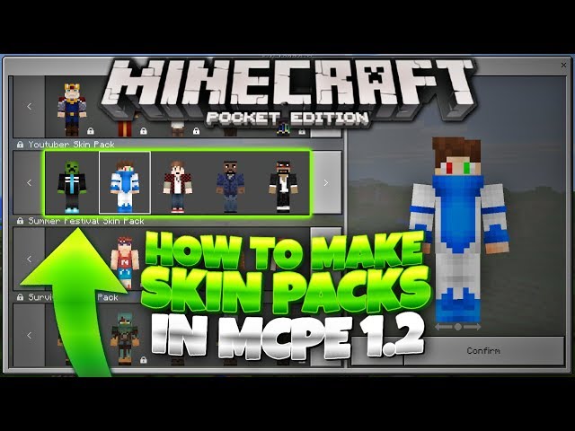 How to make Skin Packs in Minecraft 1.2 - MCPE 1.2 Custom