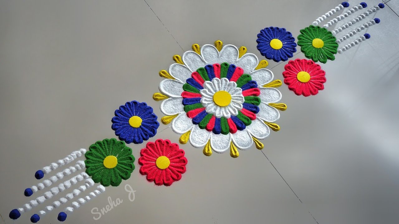 Super Easy and Quick Rakhi Rangoli Designs| Rakshabandhan Rangoli ...