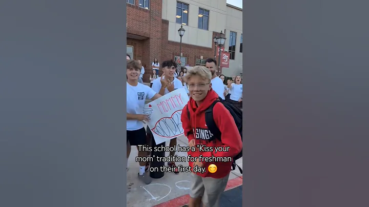 This school has a "Kiss your mom" tradition for freshman on their first day. Let's normalize this.