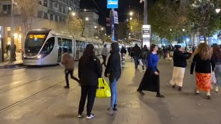 : Walking At Night In Jerusalem: From City Center To  Mamilla Mall and Back