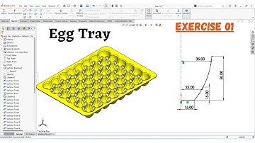 How To Make Egg Tray In Solidworks  Exersice 01// Solidworks Surface tutorial for beginners.