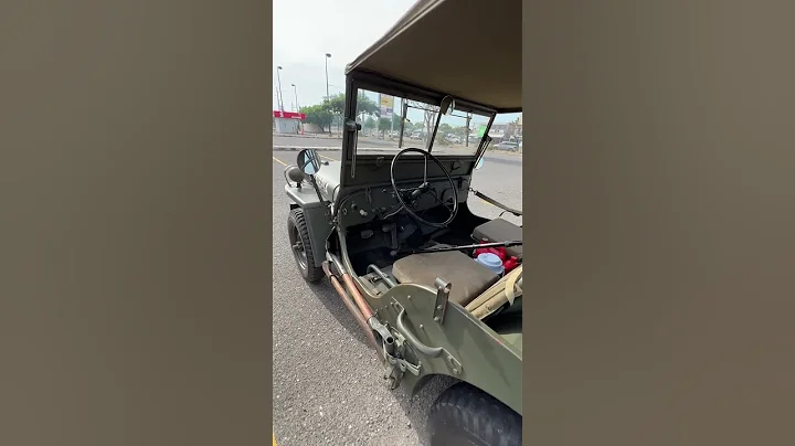 1944 Willys Jeep Military Interior Classic Car 61 Independence Day link up Kingston Jamaica #shorts