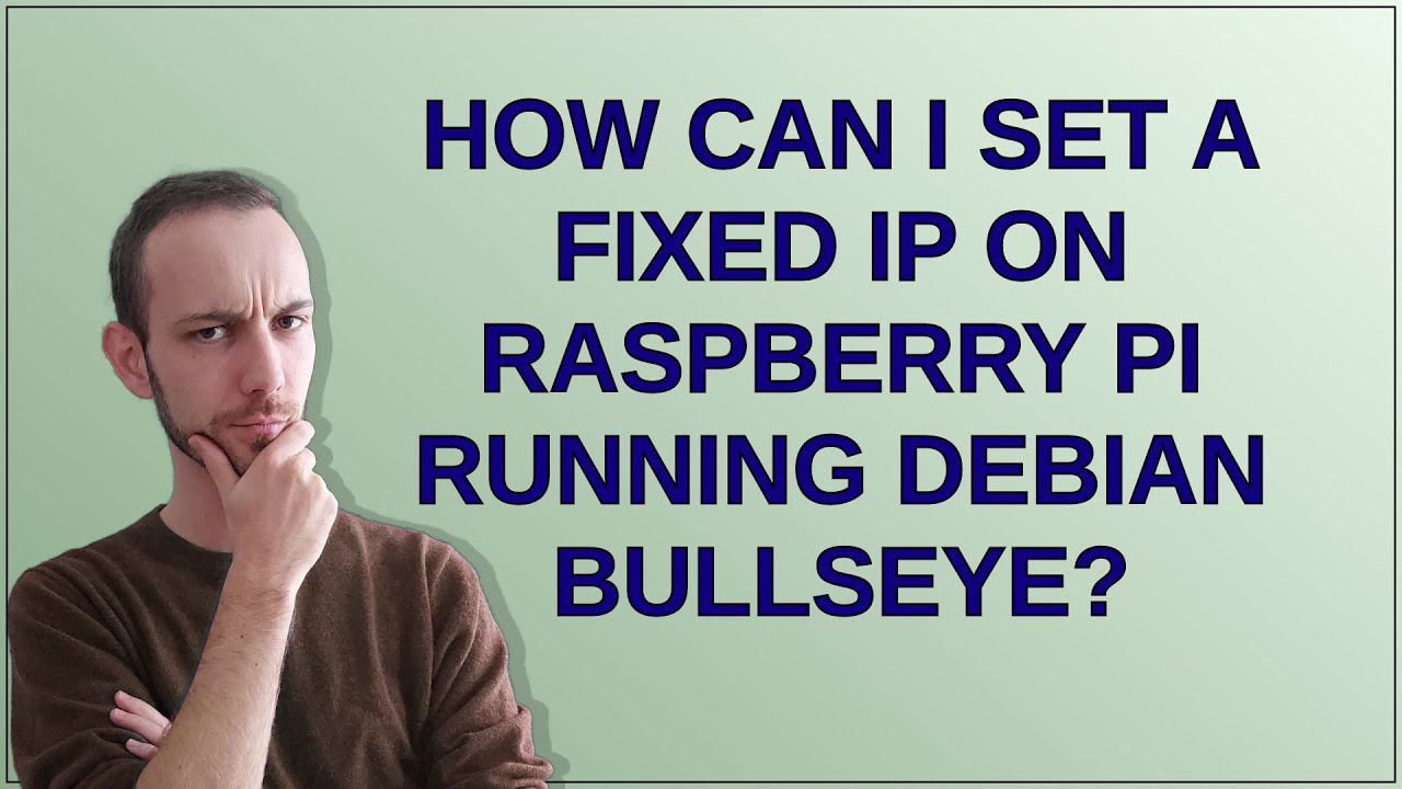 How can I set a fixed IP on Raspberry Pi running Debian bullseye? - YouTube