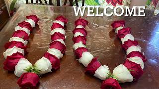 Red rose wedding garland