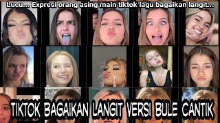 BAGAIKAN LANGIT VERSI BULE CANTIK MAIN TIKTOK SANGAT LUCU....!!!