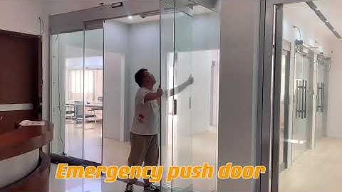 Doortec Frameless Emergency breakout system glass door