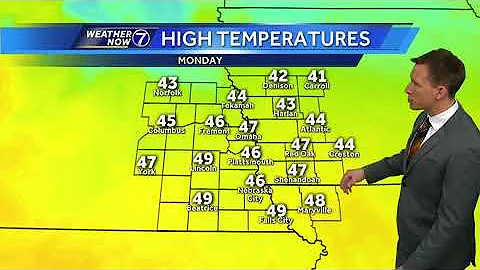 Drying out, staying cooler than average to start the work week