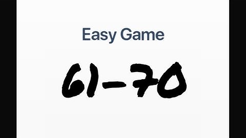 Easy Game - Brain Test Levels 61-70