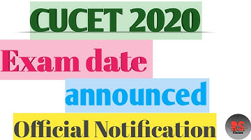 Exam date announced || Cucet 2020 || RS Classes