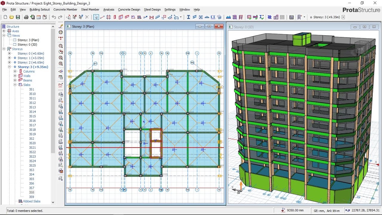 Protastructure MODULE 3.0 - Full Course on 8 Storey Building Design using ...