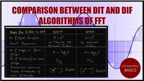 Comparison between DIT and DIF Algorithms of FFT