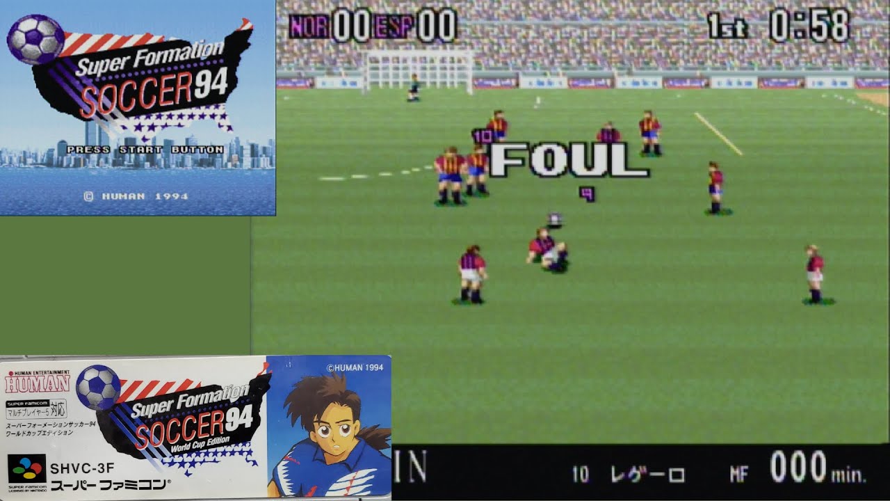 Super Famicom - Super Formation Soccer 94 - World Cup Edition - YouTube