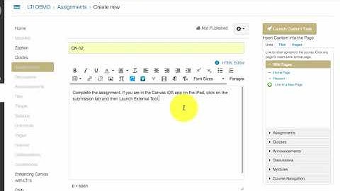 How to create a CK-12 Assignment in Canvas