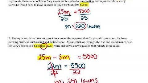 Alg 1 Unit 2 Day 10 - Modeling Equations and Inequalities