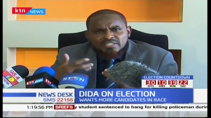 Abduba Dida opposes move to have only two candidates during the repeat of the presidential polls
