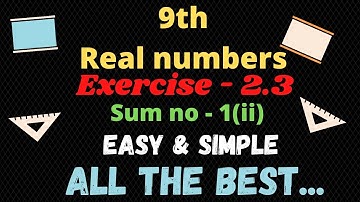 #tn #9th #maths #Real numbers #ex-2.3 #sum no - 1(ii)👍😍