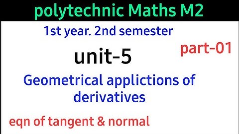 polytechnic maths M2||geomterical applications||unit-5||imp questions||2nd semester||naveenreddymath