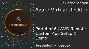 AVD Remote Custom App Setup And Demo | Part 4