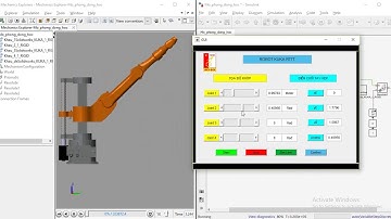 Giao diện điều khiển cánh tay robot 4 bậc tự do.