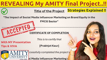 Revealing My Amity MBA Project🔥How I Made It with My Tips & Secrets Explained | A Step-by-Step Guide