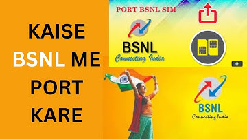 How To Port Jio, Airtel, Idia, To BSNL
