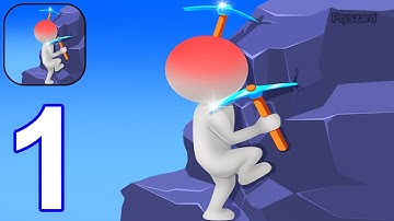 Climb The Mountain - Gameplay Walkthrough Part 1 Tutorial Level 1-4 Stickman Climb (iOS, Android)