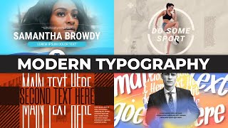 Modern Typography Premiere Pro Templates