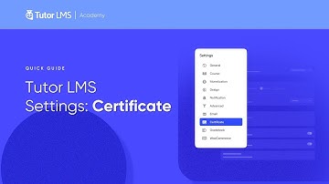 Tutor LMS Settings: Certificate