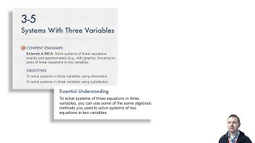 Algebra 2 3-5 Systems With Three Variables: Introduction and Solve It!